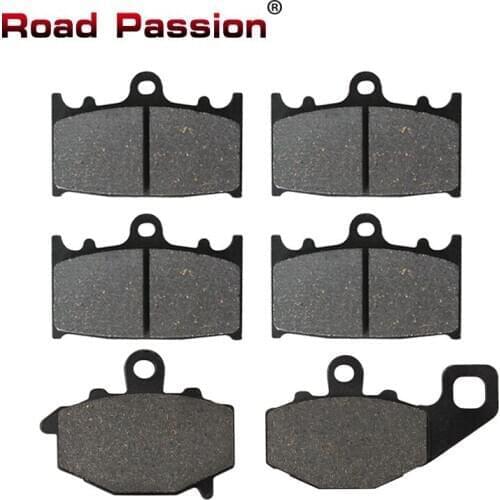 Road Passion Motorcycle Front & Rear Brake Pads for Kawasaki ZZR400 ZR400 N 1993-1999 ZX6R ZX9R ZZR600 ZX600E Ninja ZX 6R 9R ZX6
