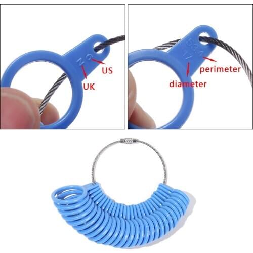 Portable Professional Ring Measuring Gauge Finger Ring Stick Standard Sizer UK/US Official For DIY Loop Jewelry Size Tool