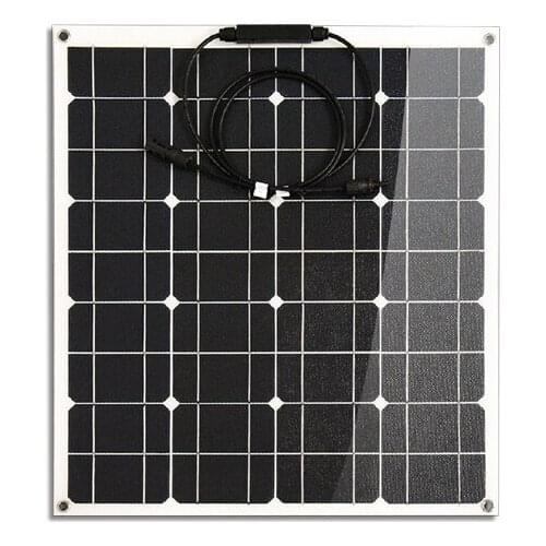 ETFE surface monocrystalline silicon 50watt semi flexible solar panel