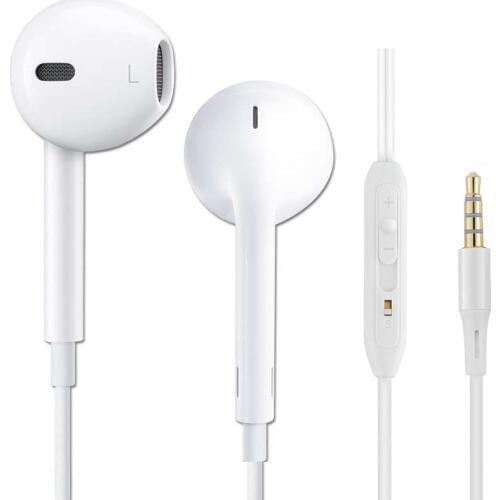 3.5mm Plug Wired Earphones with Micphone Headset Music Earbuds Stereo Gaming Earphone for iPhone Xiaomi Sumsang Smarphones