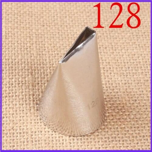 128# Straight Rose Petals Cream Bean Paste Decorating Mouth 304 Stainless Steel Baking Cake DIY Tool Large