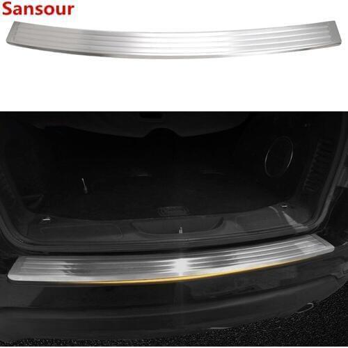 Sansour Steel Door Sill Scuff Plate Car Rear Bumper Protector Guard Plate Pedal for Jeep Grand Cherokee 2011+ Car Accessories
