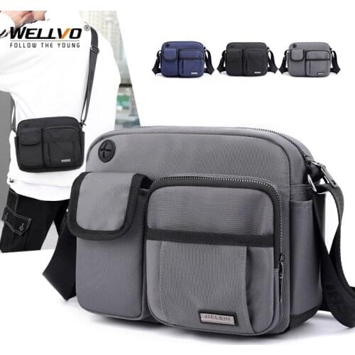 Mens Shoulder Bag High Quality Boys Crossbody Bag Man Messenger Bag Nylon Waterproof Male Handbags Purse bolso hombre X66C