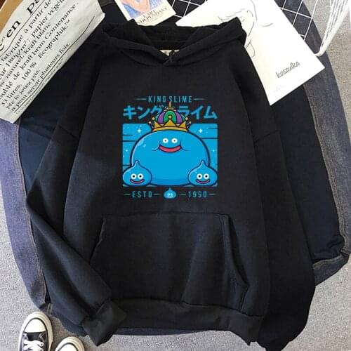 Anime DRAGON QUEST Hoodie Sweatshirt Unisex Winter Casual Graphic Men Hooded Cool Hip Hop Mens Cartoon Hoody Male Streetwear
