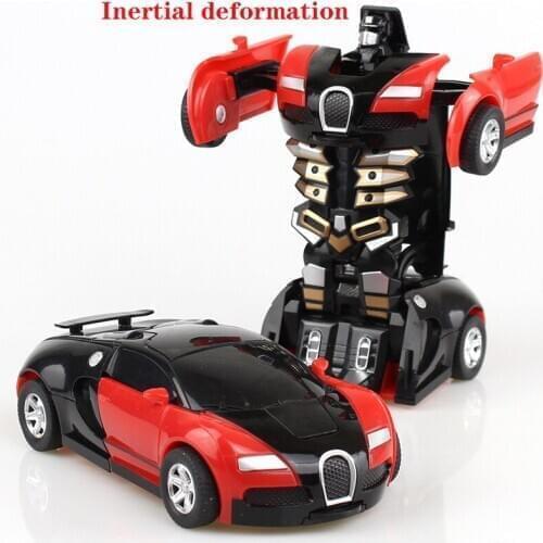 Deformation vehicle Collision Impact One-Button Inertial Deformation Bugatti Veyron Toy Car Transformers robot kid child gift