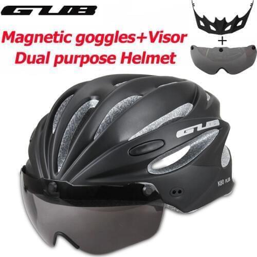Bicycle Helmet Integrally Molded MTB Road racing Bike Safe Cap Cycling Helmet With Magnet Adsorption Goggles GUB K80 PLUS