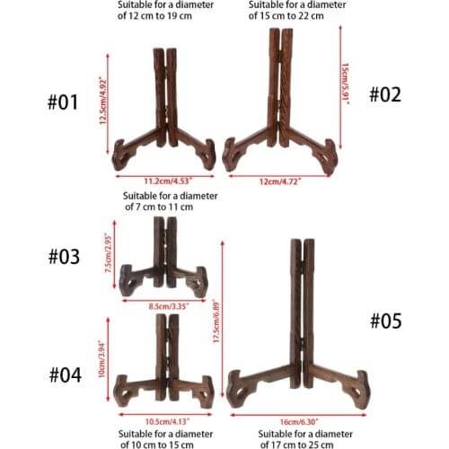 W3JA 3-7 Inch Tall Wood Display Stand Holder Easels For Plates Photos Tea Tray 5 Size