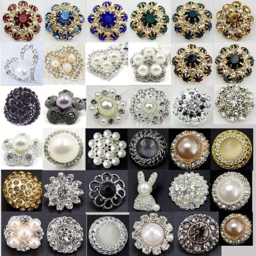 High Quality 1pcs Metal Rhinestone Button DIY Sweater Suit Plush Skirt Decoration Button Accessories