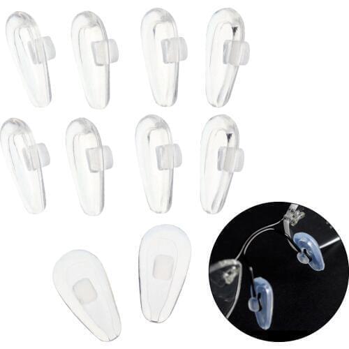 10 Pairs Glasses Nose Pads Silicone Eyeglass Nose Pads Non-slip Nose Pads for Glasses Eyeglasses Eyewear Accessories