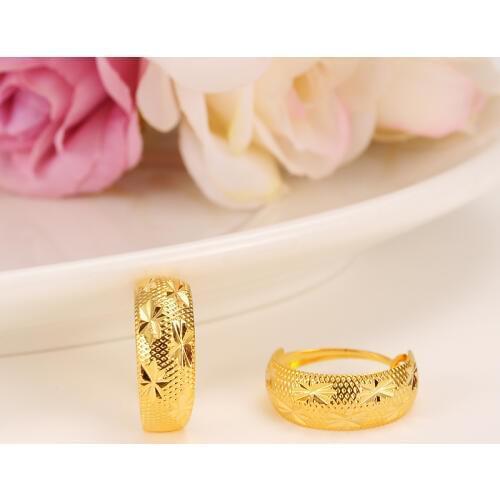 2 pairs Gold EarringsAfrica Earrings For Women Gold Color Dubai Round Jewelry African Ethiopian Arab Middle East gift