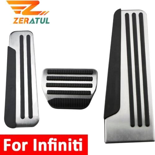 Zeratul Auto for Infiniti G25 G35 G37 Q50 Q60 EX25 QX50 QX70 EX FX M25 Q60S Car Pedals Gas Brake Pedal Cover Rest Pedale