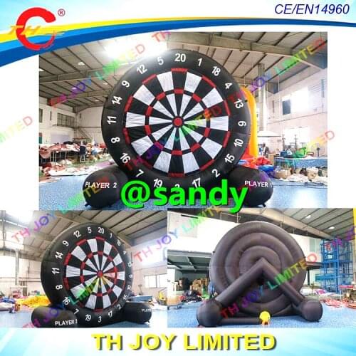 Free air ship to door,3m/4m/5m inflatable foot dart,inflatable kick football dart game,inflatable soccer dart board