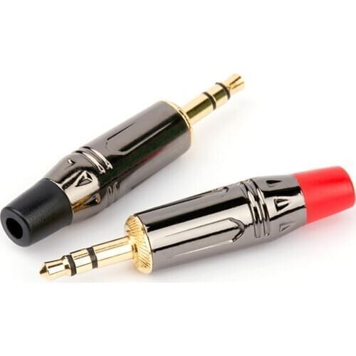 Speaker Jack 3.5mm Audio Connector Copper Gold-Plated Headphone Plug 3.5 3 pole Stereo Mono Mini Jack For Mic Soldering Adapter