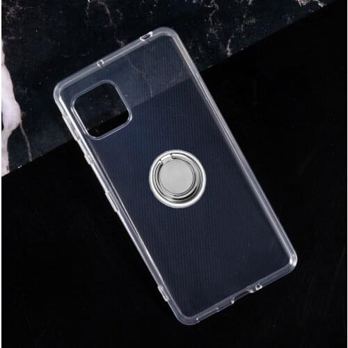 For Sharp Aquos Sense 4 Sense4 Lite 5G Basic Back Ring Holder Bracket Phone Cover TPU Soft Silicone Case SH-41A A003SH 5.8"