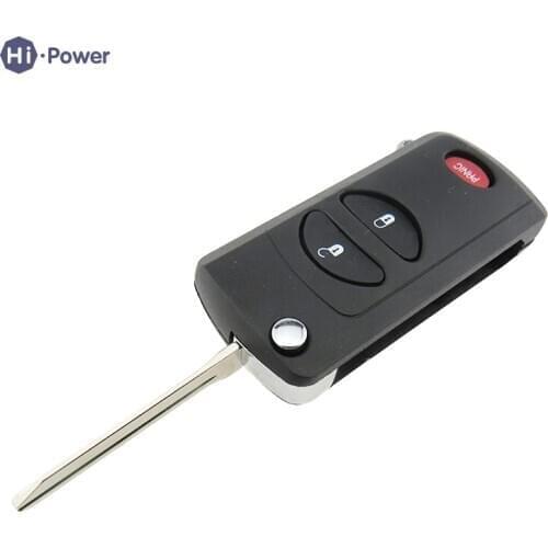 Hi-power 3 Buttons Folding Refit Remote Key Case Upgrade Shell For Chrysler Jeep Dodge Ram 1500/Durango/Dakota/Caravan