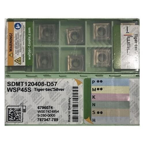 10PCS CARBIDE INSERT SDMT 120408 D57 WSP45S