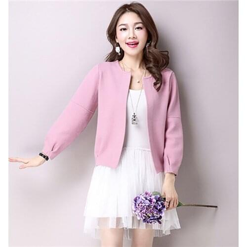 Spring Autumn Style Women knitted Cardigan Crop Tops Lady Casual Long Sleeve Knitted Outwear Cardigan Sweater ZZ0910