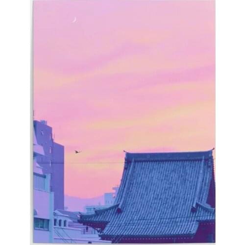 Canvas Hd Prints Pictures Sky Landscape Wall Art Painting Home Decoration Modular Hiroshima Dusk Poster For Living Room Frame