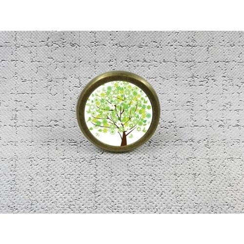 Summer Tree Drawer Knobs Vintage Style DIY Knobs Copper Sliver Bronze Modern Funiture Door Cabinet Handles Hardware