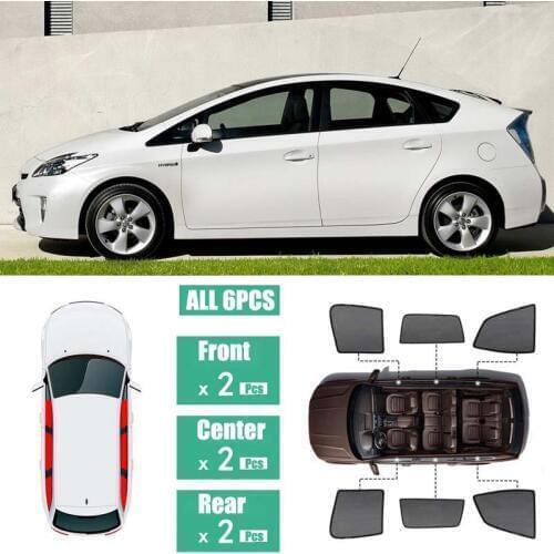 Side Windows Magnetic Sun Shade UV Protection Ray Blocking Mesh Visor Fit For Toyota Prius 2009-2015