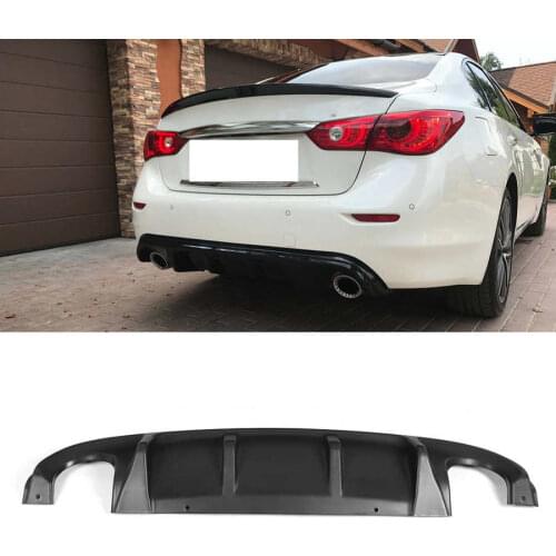 Matte Black Rear Bumper Diffuser Lip Fit for Infiniti Q50 Q50S 2014 2015 2016 2017 Car accessories