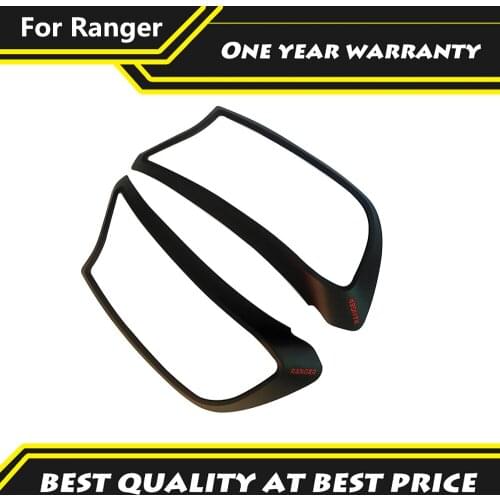 Matte Black Headlight Decorative Cover Fit For 2015-2021 Ranger Raptor T6 T7 T8 Lamp Hoods Auto Parts