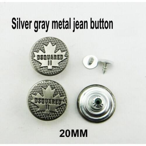 30PCS 20MM Bronze Tone Metal Jeans Leaf Button Round Garment Buttons Fit Clothes Accessory JMB-199