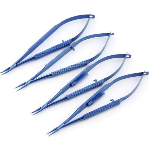 Microsurgical needle holding instrument locking needle holding double eyelid tool ophthalmic needle holder clip