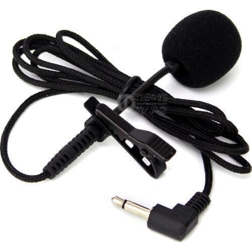 Mini Capsule 3.5mm Jack Tie Clamp Collar Clip on Lapel Mic Lavalier Microphone For Wireless Beltpack Speaker Computer PC Laptop