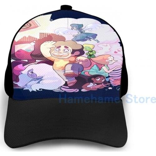 Fashion Steven Universe(2) Basketball Cap men women Graphic print black Unisex adult hat
