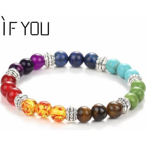 Fashion 7 Chakra Bracelets & Bangles For Women Men Yoga Balance Beads Buddha Prayer Charms Natural Store Jewelry pulseira 2018