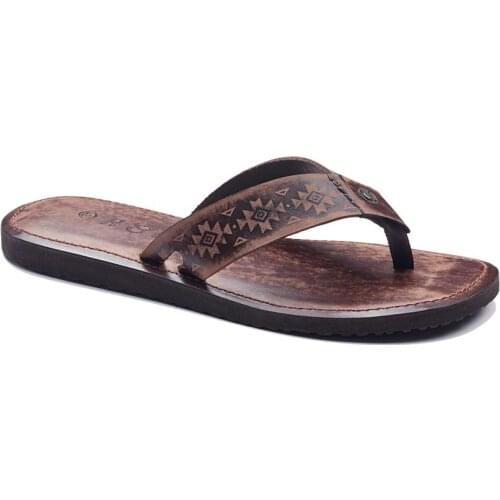 Mens Leather Flip Flops