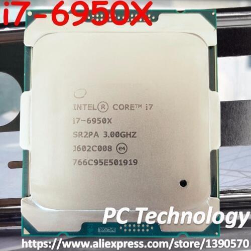 Original Intel core Extreme Edition CPU i7-6950X 3.00GHz 25MB 10-Cores SR2PA LGA2011-3 Processor i7 6950X free shipping