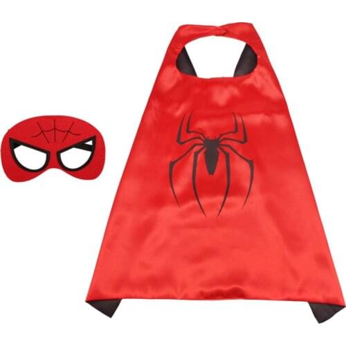 Marvel Anime Hero Figure Cloak Disney Spiderman Iron Man Captain America Hulk Children Cosplay Clothing Blindfold Shawl