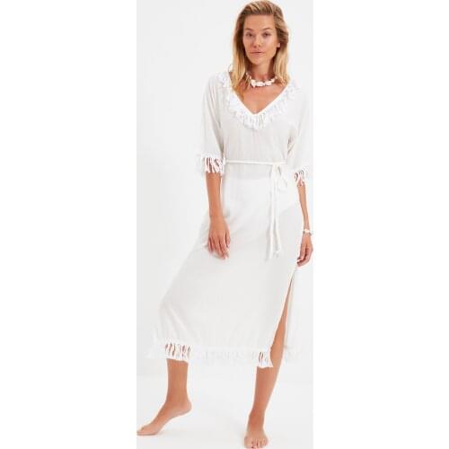 Trendyol Tassel Detail Beach Dress TBESS21EL4430
