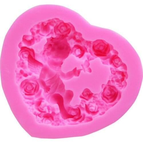 Cake Mold Rose Love Angel Baby Silicone Fondant Cake Chocolate Moulds Decorating Tool