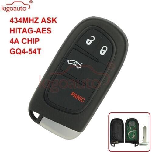 Kigoauto GQ4-54T Smart Key 4 Button 434Mhz for Dodge Jeep car remote key