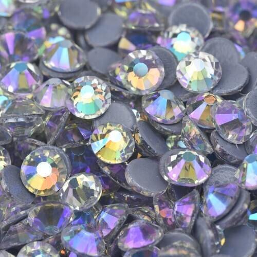 Swarovsky SS3-40 Hotfix Rhinestones Nail Stones Glass 3D Nail Art Decorations Flat Crystal AB Rhinestones for Nails Accessoires