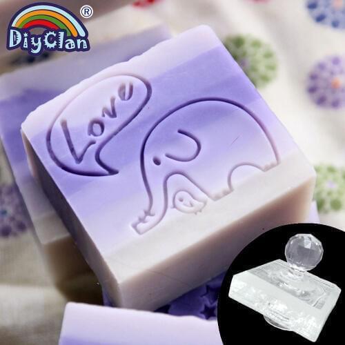 Love elephant handmade soap seal transparent diy natural mold plexiglass soap production chapter acrylic chapter custom animal