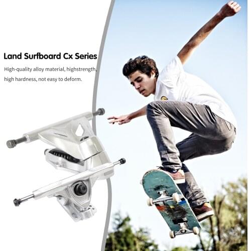 1 Pair 6 Inches Skateboard Steering Bracket Alloy Great Bearing Land Surfboard Longboard Fish Board Rotate Bracket and Auxiliary