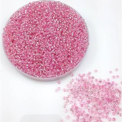 16g 1000pcs 2mm 12/0 Orange Color Silver Lined Round Loose Spacer Beads Cezch Glass Seed Beads Jewelry Making DIY Garment Bead