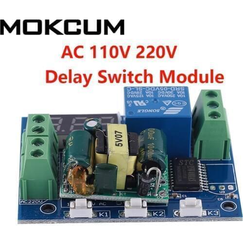 AC 110V 220V Power-ON/OFF Trigger Delay Controller Module Display Adjustable Timer Cycle Delay Switch Module