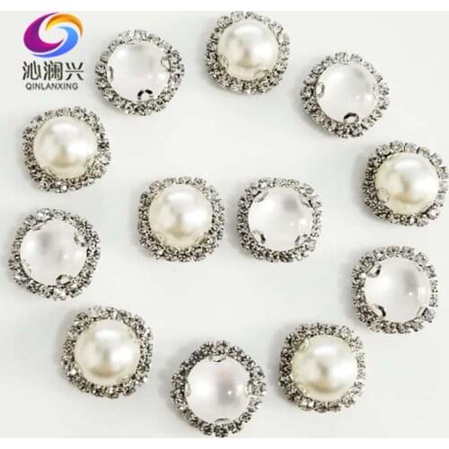 12mm 10pcs/pack round shape Pearl/opal color Crystal buckle,flatback sew on rhinestones,Diy/Clothing accessories Free shipping