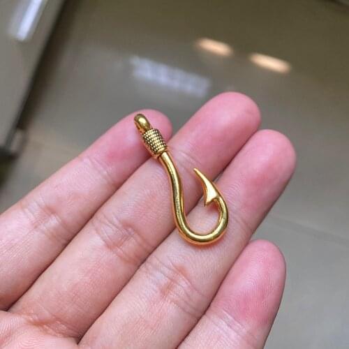 12pcs Hooks Fishhooks Connector Charms Men Jewelry DIY Necklace Bracelet Key Chain Aesthetic Accessories Jewelry Making Supplies