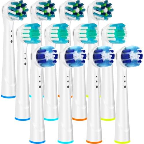 12Pcs Various Models Replacement Brush Heads for Oral B Toothbrush Heads Cross Sensitive Soft Oral B Heads