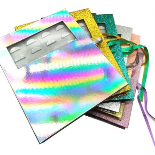 16 pairs 25mm Mink Lash Boxes Packaging Eyelash book box Lash Boxes Wholesale Eyelash Packaging Newest Empty Lash Case