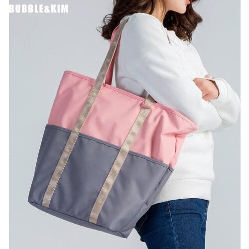 2021 Womens Bag Shopping Large Waterproof Patchwork Shoulder Bag Female Shoulder Bag Korea Designers Handbags