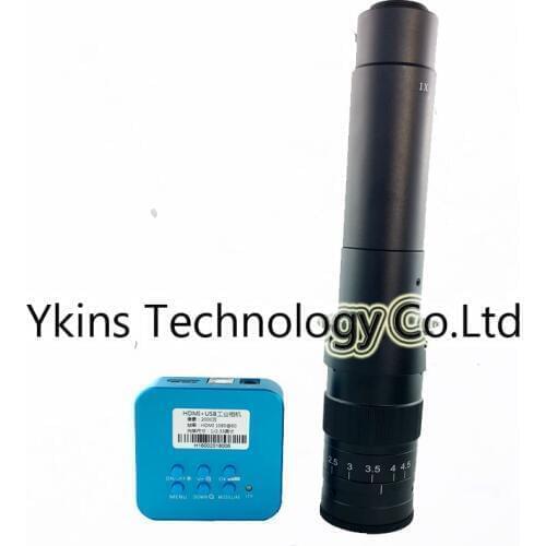 20MP Full 1080P HDMI USB industrial video digital microscope camera +180X 300X C-Mount lens magnification zoom BGA phone repair