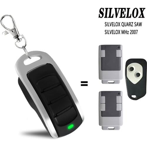 433 Garage Remote Control Command-Opener Duplicator for SILVELOX MHZ 2007 SILVELO XQUARZ SAW Garage Gate Door Key Fob