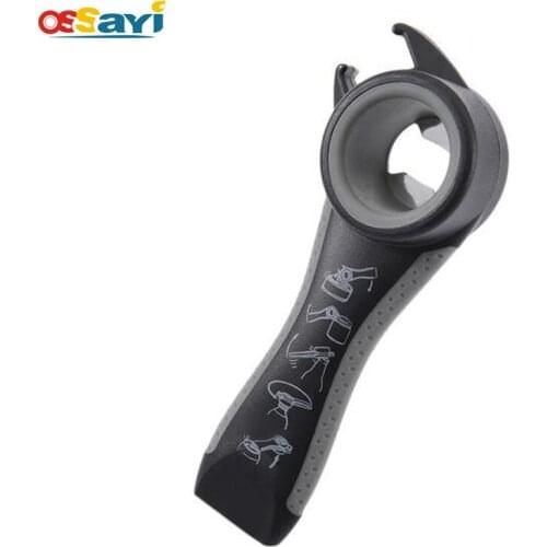 5 in 1 Multi Function Multi-function Stainless Steel Silicone Non-Slip Can jar Bottle Open Opener Beer Good Kitchen Tool Tools